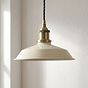 Small Trinity Metal Painted Pendant Light in Clay White