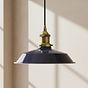 Small Trinity Metal Painted Pendant Light in Squid Ink Blue 