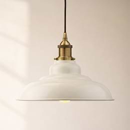 St Edmund's Painted Pendant Light in Clay White