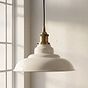 St Edmund's Painted Pendant Light in Clay White