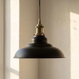 St Edmund's Painted Pendant Light in Matt Black