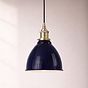 Classic Painted Small Pendant Light in Squid Ink Blue