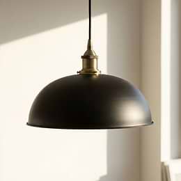 Worcester Painted Pendant Light in Matt Black