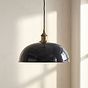 Worcester Painted Pendant Light in Squid Ink Blue