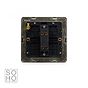 Soho Lighting Bronze & Brushed Brass 10A 1 Gang Intermediate Switch Black Inserts Screwless