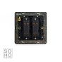 The Belgravia Collection Old Brass 10A 2 Gang Intermediate Switch