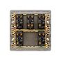 Soho Lighting Matt Black and Antique Brass 5 Gang Toggle Light Switch 20A 2 Way