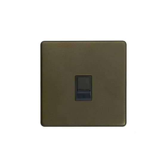 The Eton Collection Bronze 1 Gang Data Socket RJ45 Ethernet Cat5/6 Screwless