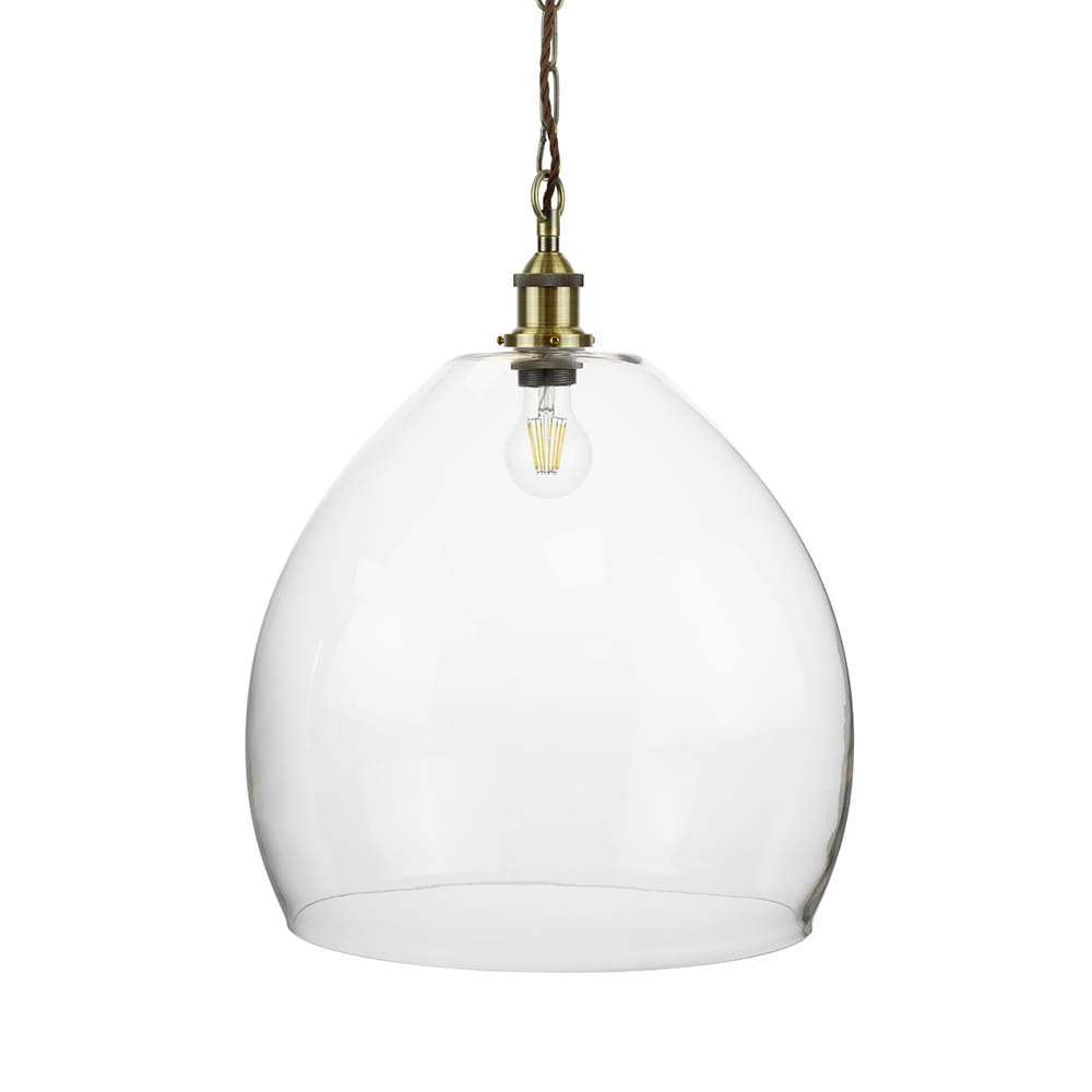 Dome outlet glass pendant