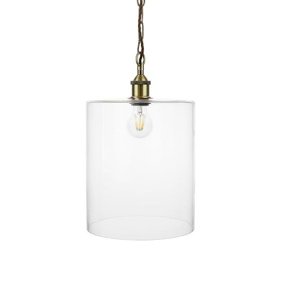 Lowell Grand Clear Cylindrical Glass Pendant Light