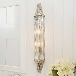 Soho Lighting Sheraton Nickel IP44 Rated Wall Light - The Schoolhouse Collection