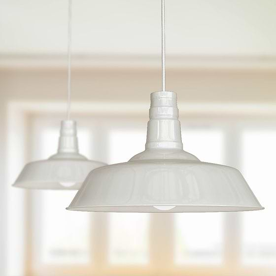 Argyll Industrial Pendant Light Clay White Cream - Soho Lighting