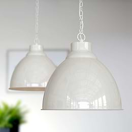 Clay White Vintage Pendant Light