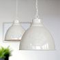 Oxford Vintage Pendant Light Clay White - Soho Lighting