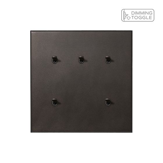Heritage Bronze 5 Gang 2 Way Dimming Toggle Switch with Bronze Toggle - The Palaces Collection