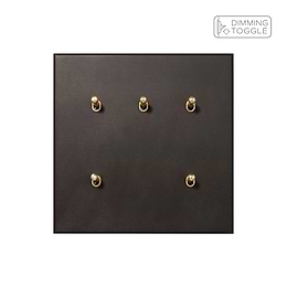 Heritage Bronze 5 Gang 2 Way Dimming Toggle Switch - The Palaces Collection