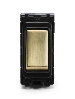 The Savoy Collection Brushed Brass 20AX 2 Way RM-Grid Switch Module