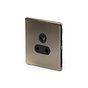 The Charterhouse Collection Antique Brass 5 Amp Socket Black Ins Unswitched Screwless