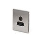 The Lombard Collection Brushed Chrome 5 Amp Socket Black ins Unswitched Screwless
