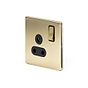 The Savoy Collection Brushed Brass 5a Socket with Switch Black Ins Screwless