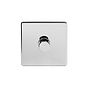 The Finsbury Collection Polished Chrome 1 Gang 400W LED Dimmer Switch