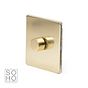 The Savoy Collection Brushed Brass 1 Gang 2 -Way Intelligent Dimmer 150W LED (300W Halogen/Incandescent)