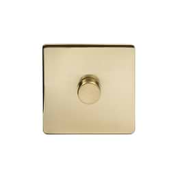 Brushed Brass Multi-Way Dimmer switch
