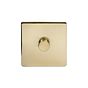 The Savoy Collection Brushed Brass 1 Gang Intelligent Trailing Dimmer Screwless 150W LED (300W Halogen/Incandescent)