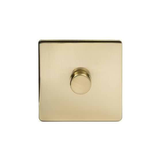 Brushed Brass 1 Gang Dimmer Switch
