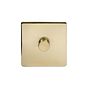 Brushed Brass 1 Gang Dimmer Switch
