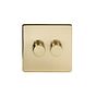 Brushed Brass 2 Gang Dimmer Switch