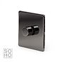 The Connaught Collection Black Nickel 1 Gang Intelligent Trailing Edge Dimmer Screwless 150W LED (300W Halogen/Incandescent