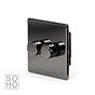 The Connaught Collection Black Nickel 2 Gang 2 -Way Intelligent Dimmer 150W LED (300W Halogen/Incandescent)