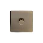 The Charterhouse Collection Antique Brass 1 Gang 400W LED Dimmer Switch