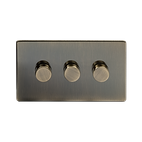 Antique Brass 3 Gang Dimmer Switch
