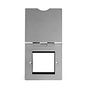 The Lombard Collection Brushed Chrome Black Insert 2 x25mm EM-Euro Module Floor Plate