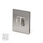 The Lombard Collection Brushed Chrome Fused Connection Unit (FCU) Switched 13A DP Wht Ins Screwless
