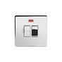 The Finsbury Collection Polished chrome Fused Connection Unit (FCU) Switched with Neon 13A DP Wht Ins Screwless