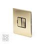 The Savoy Collection Brushed Brass Fused Connection Unit (FCU) Switched 13A DP Blk Ins Screwless