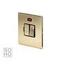 The Savoy Collection Brushed Brass Fused Connection Unit (FCU) Switched with Neon 13A DP Blk Ins Screwless
