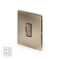 The Charterhouse Collection Antique Brass Fused Connection Unit (FCU) Unswitched 13A DP Blk Ins Screwless