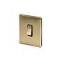 The Savoy Collection Brushed Brass 1 Gang RM Rectangular Module Grid Switch Plate