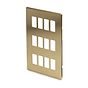 Brushed Brass 12 Gang Switch Plate