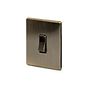 The Charterhouse Collection Antique Brass 1 Gang RM Rectangular Module Grid Switch Plate