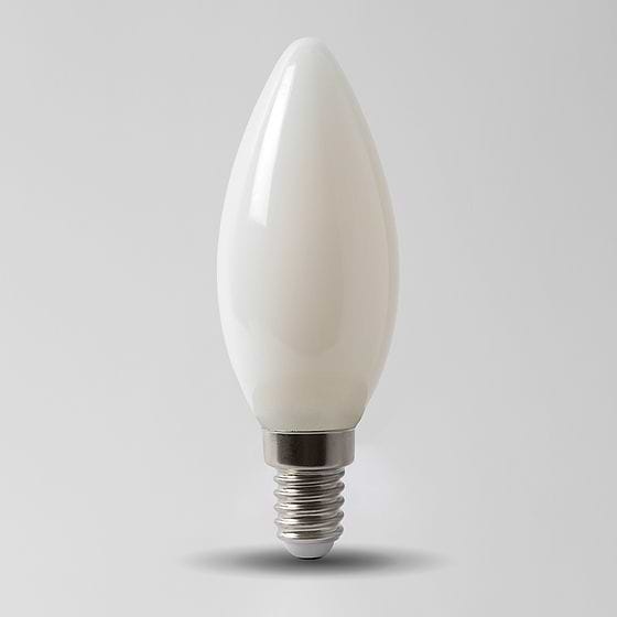 4w E14 4100K Opal Dimmable with white plastic