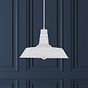 Argyll Industrial Pendant Light Clay White