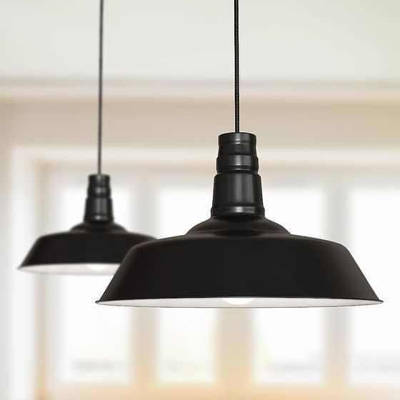 Argyll Industrial Pendant Light Matt Black - Soho Lighting