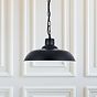 Portland Reclaimed Style Industrial Pendant Light Matt Black