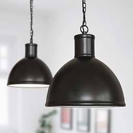 Matt Black Industrial Bay Pendant Light