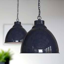 Squid Ink Blue Vintage Pendant Light